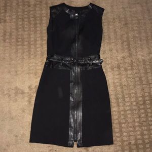 Faux leather dress